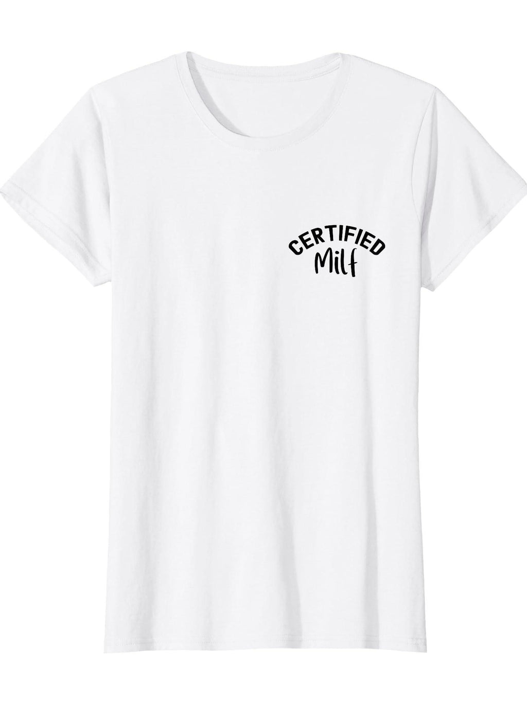 Certified Milf Funny Mother's Day Gift For Hot Moms T-shirt Milf 220gsm Cotton Round Neck Short Sleeve Casual Henley Shirt Men T-shirt