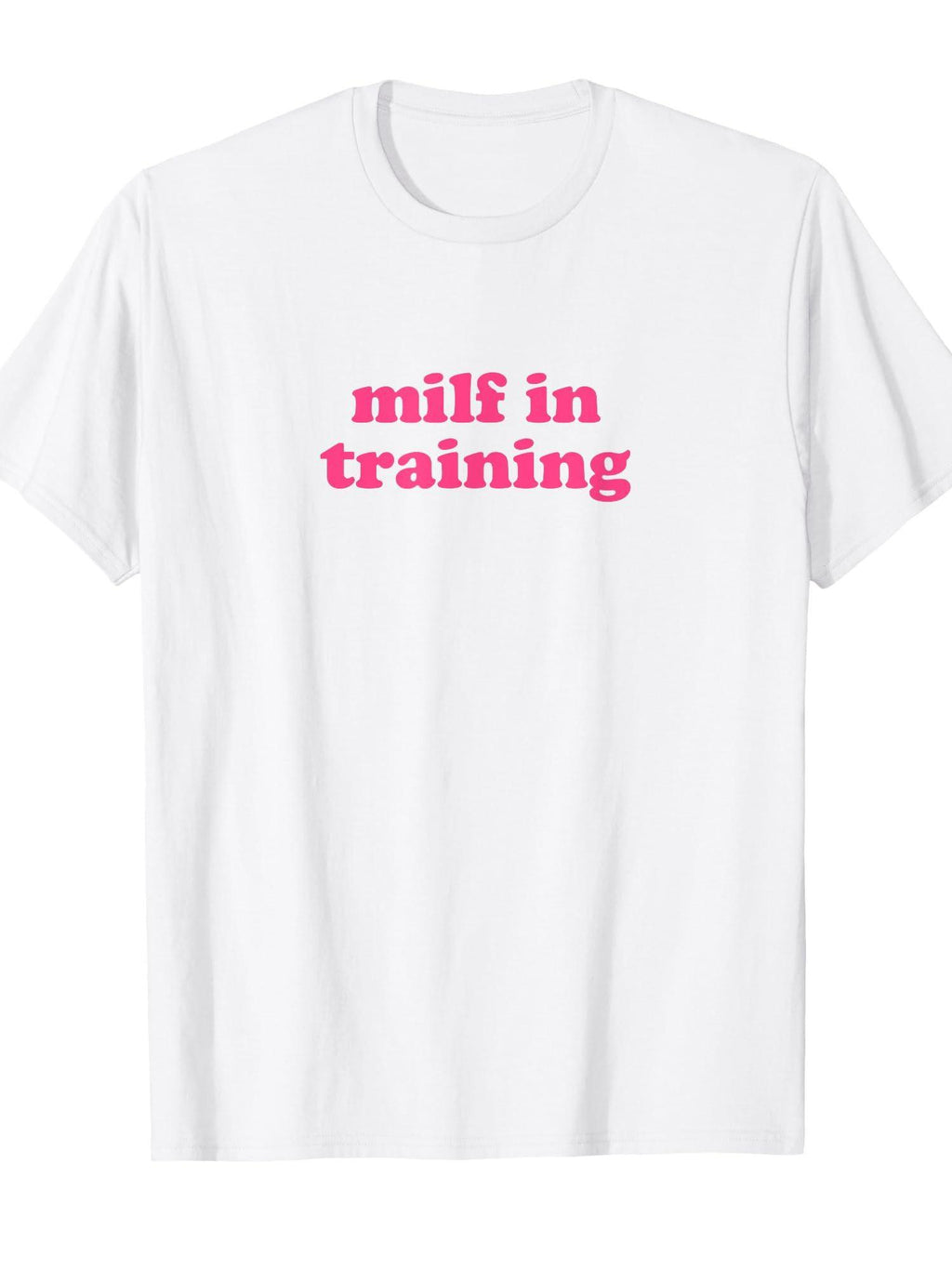 Milf In Training Shirt Pink Y2k Hot Mom Future Milf T-shirt Milf 220gsm Cotton Round Neck Short Sleeve Casual Henley Shirt Men T-shirt