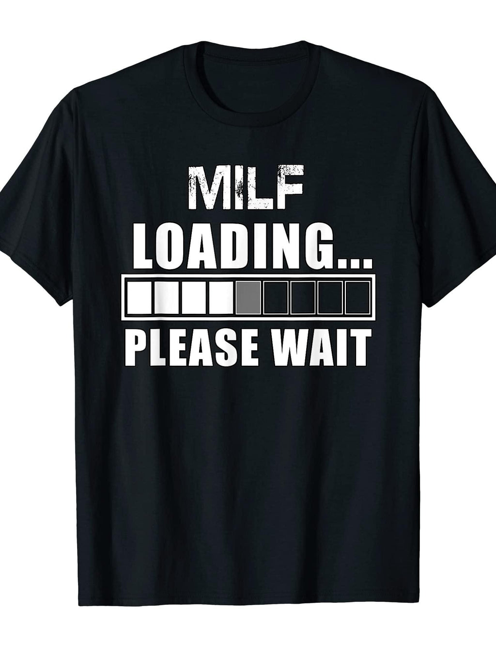 Funny Milf Loading Please Wait Mothers Day Wife T-shirt Milf 220gsm Cotton Round Neck Short Sleeve Casual Henley Shirt Men T-shirt