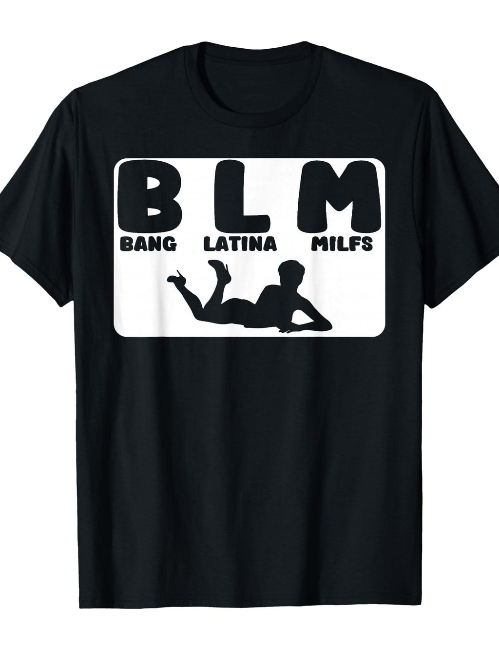 Funny Blm Bang Latina Milfs Adult Humor T-shirt Milf 220gsm Cotton Round Neck Short Sleeve Casual Henley Shirt Men T-shirt