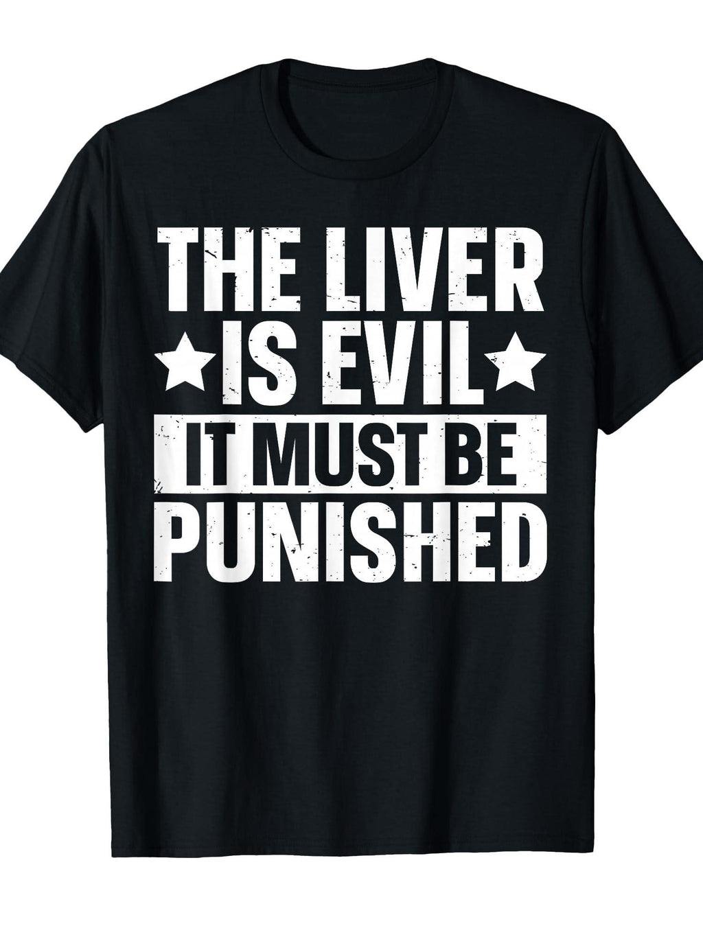 The Liver Is Evil It Must Be Punished T-shirt Milf 220gsm Cotton Round Neck Short Sleeve Casual Henley Shirt Men T-shirt