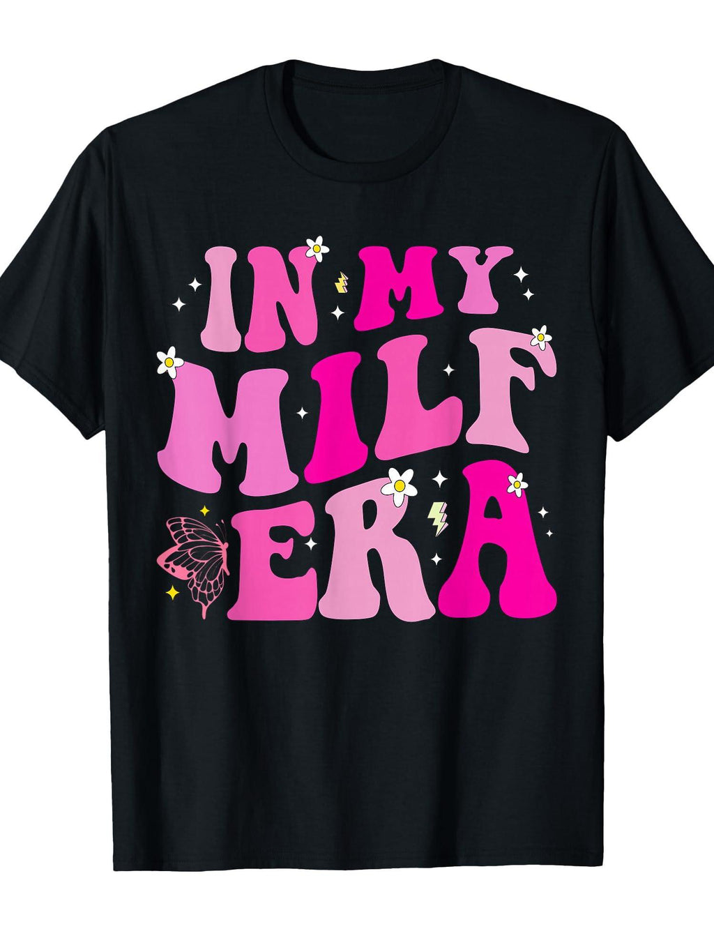 In My Milf Era T-shirt Milf 220gsm Cotton Round Neck Short Sleeve Casual Henley Shirt Men T-shirt