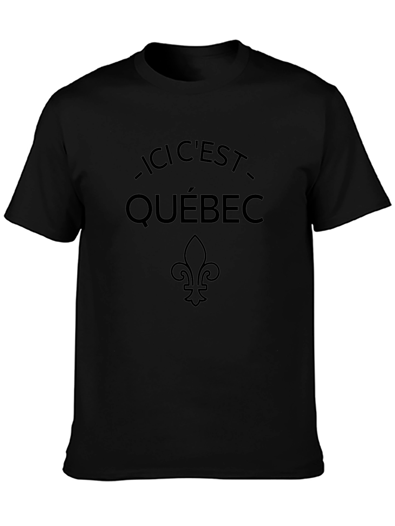 Ici Cest Québec Black T-Shirt