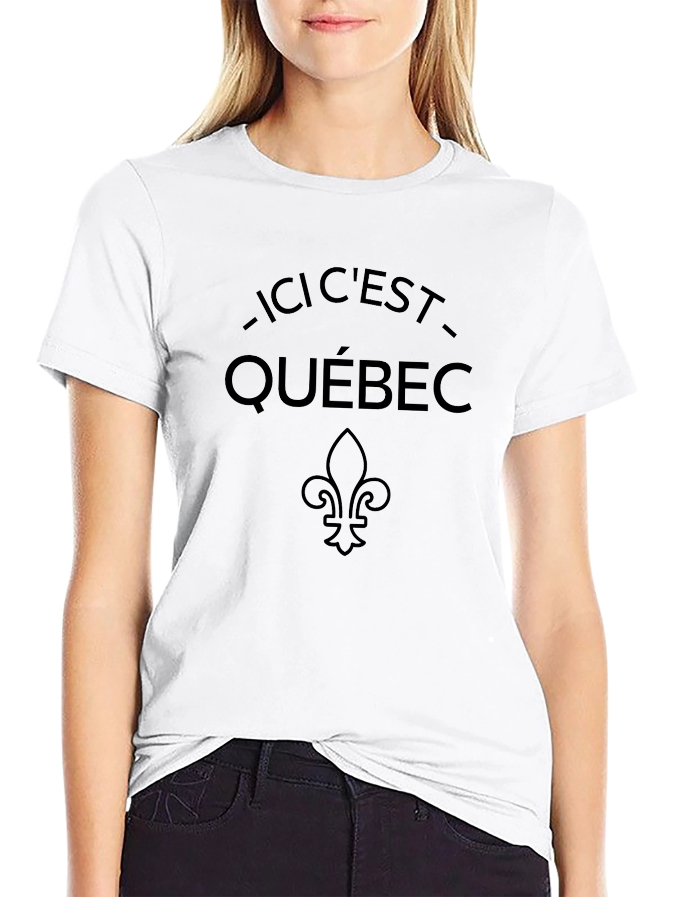 Ici Cest Québec Black T-Shirt