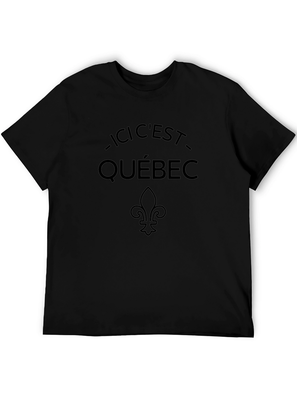 Ici Cest Québec Black T-Shirt