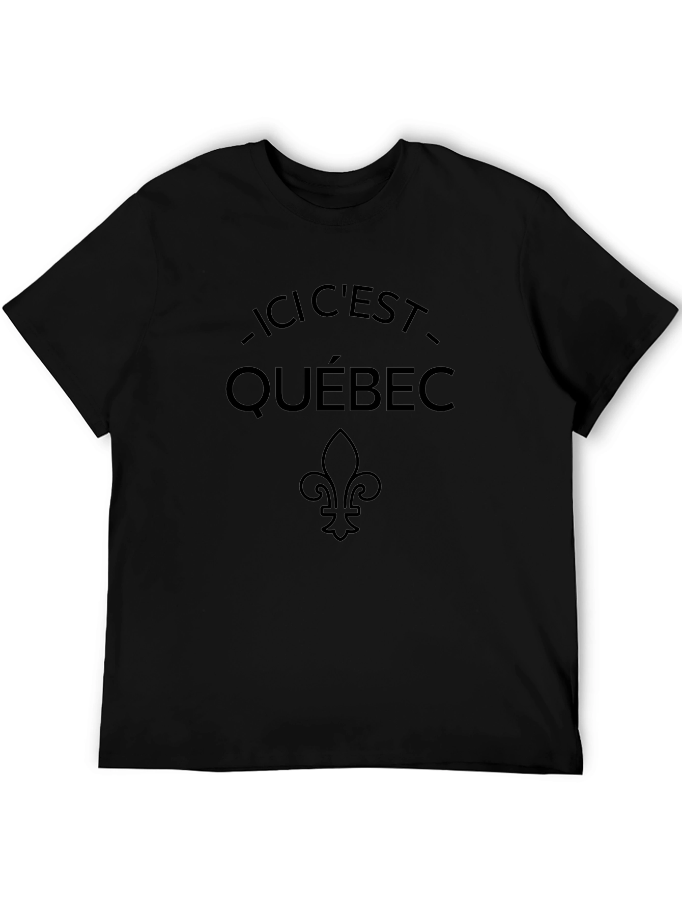Ici Cest Québec Black T-Shirt
