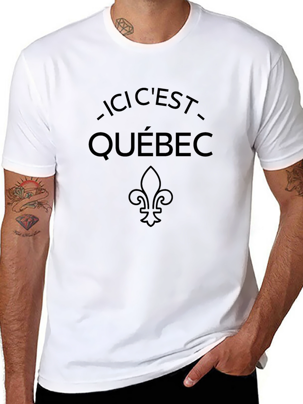 Ici Cest Québec Black T-Shirt