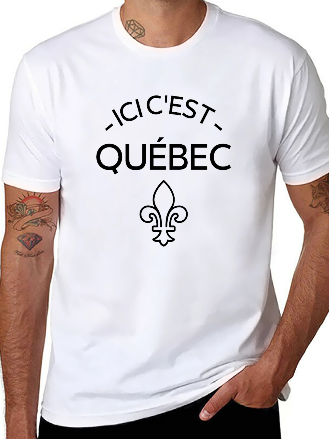 Ici Cest Québec Black T-Shirt