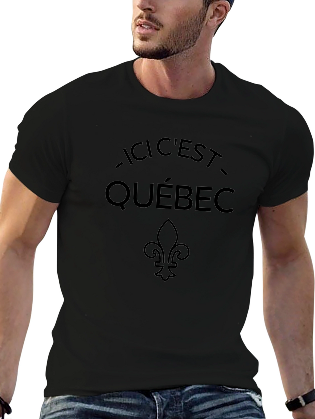 Ici Cest Québec Black T-Shirt